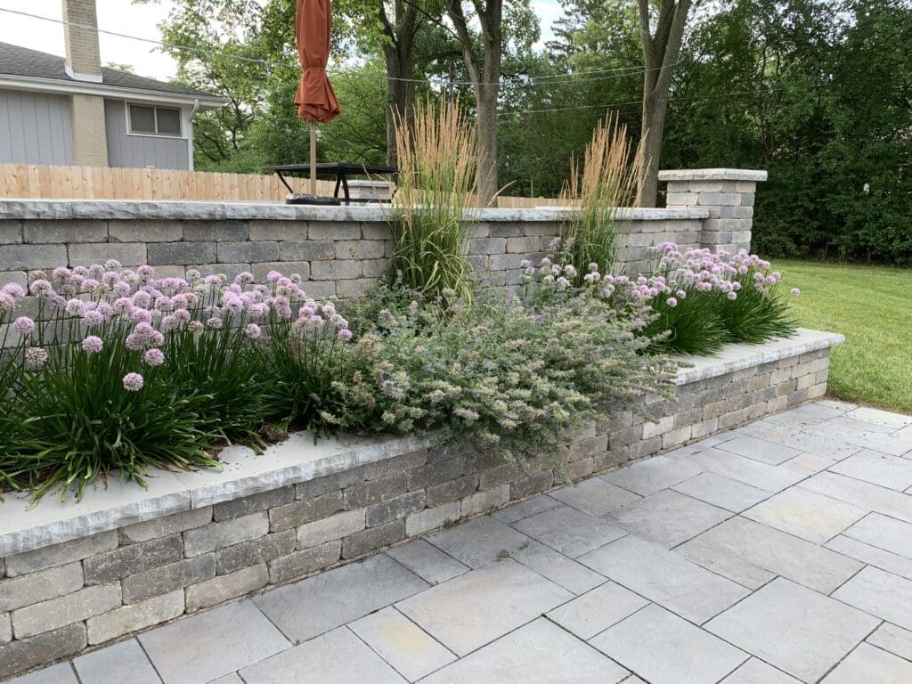 Raised Planter Bed with flowers