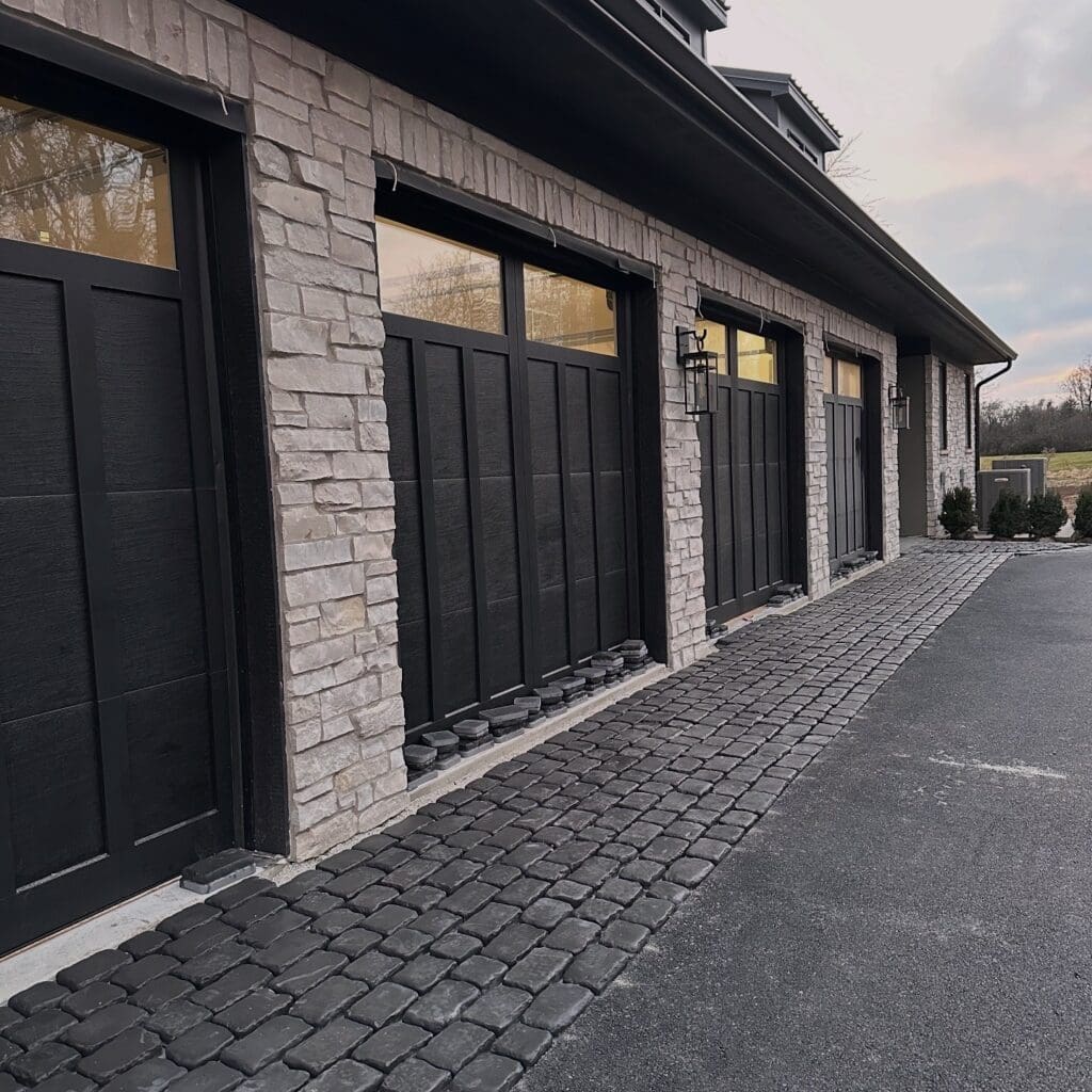 Unilock paver apron driveway Copthorne pavers