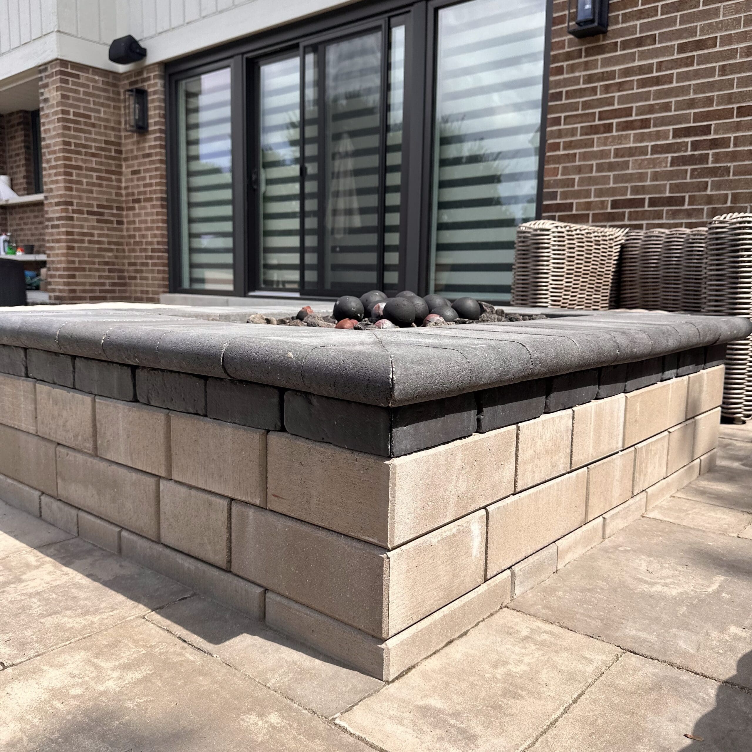 Close Up on Modern Fire Pit